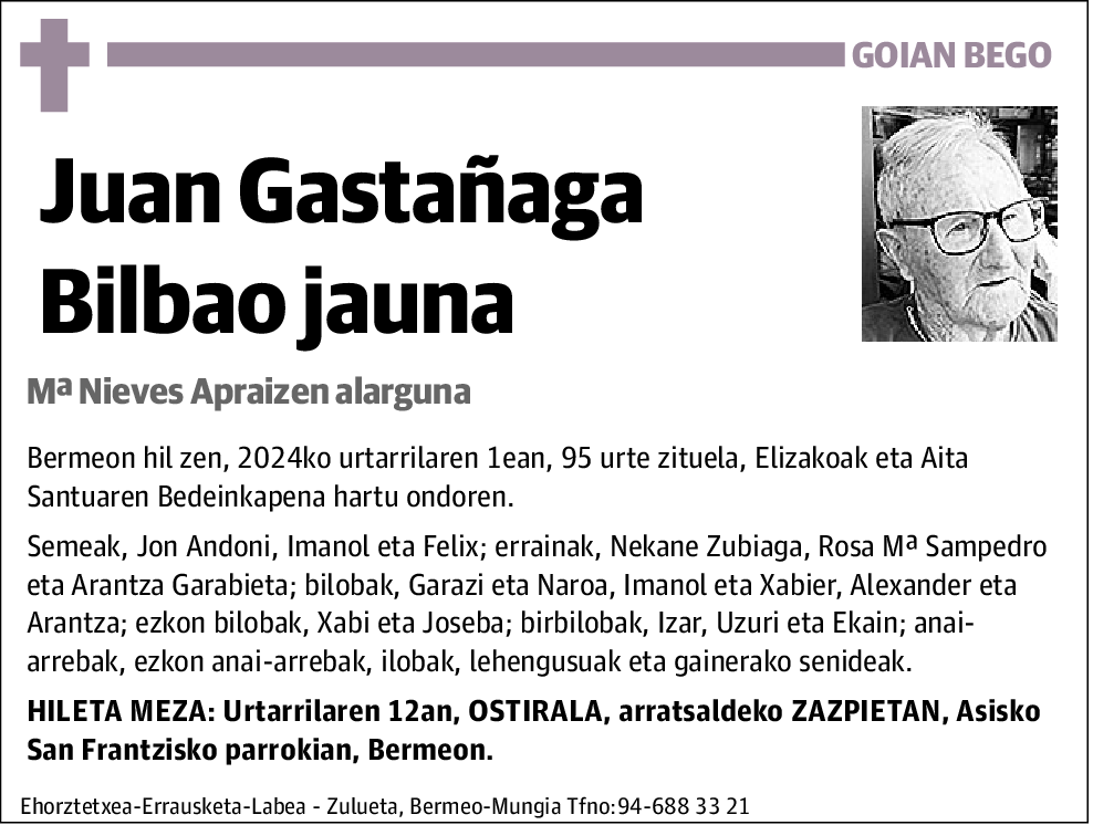 Juan Gastañaga Bilbao