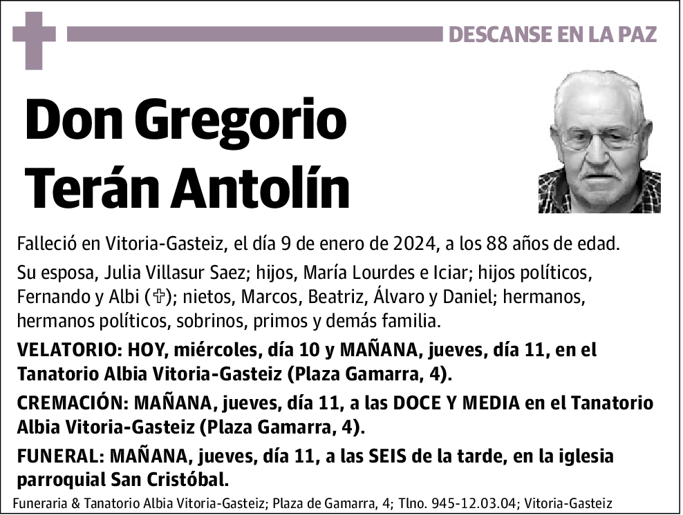 Gregorio Terán Antolín