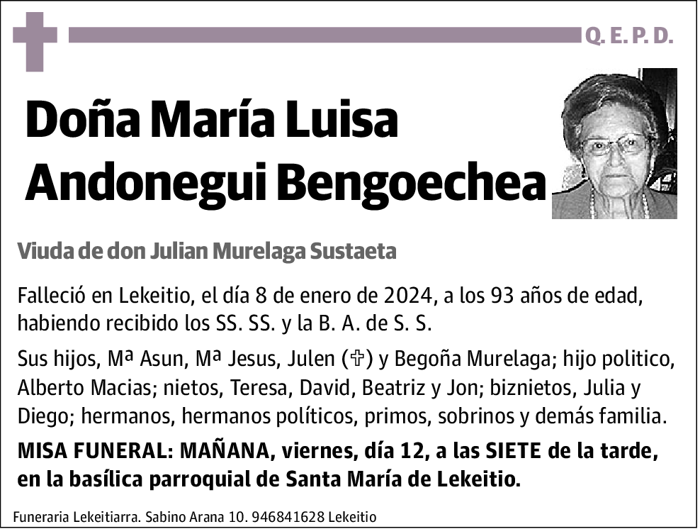María Luisa Andonegui Bengoechea