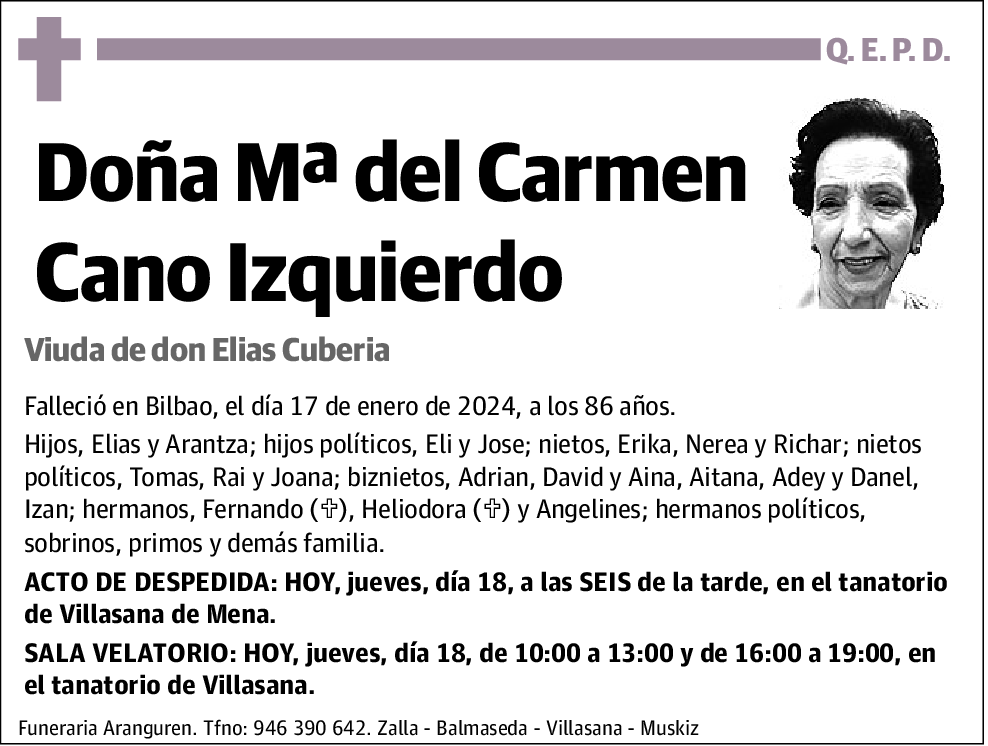 Mª del Carmen Cano Izquierdo