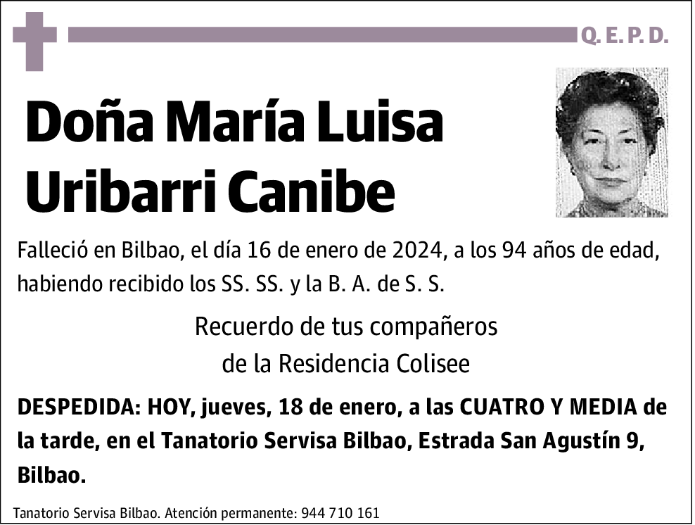 María Luisa Uribarri Canibe