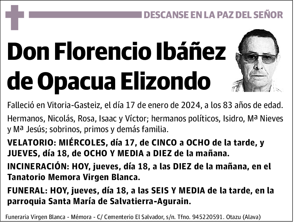 Florencio Ibáñez de Opacua Elizondo