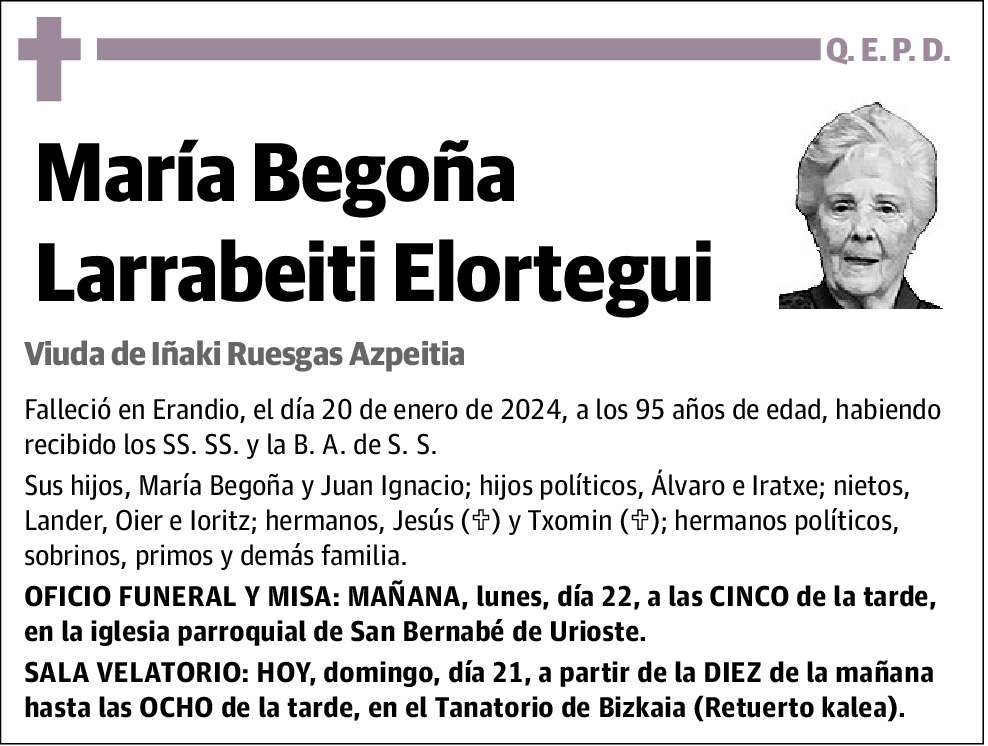 María Begoña Larrabeiti Elortegui