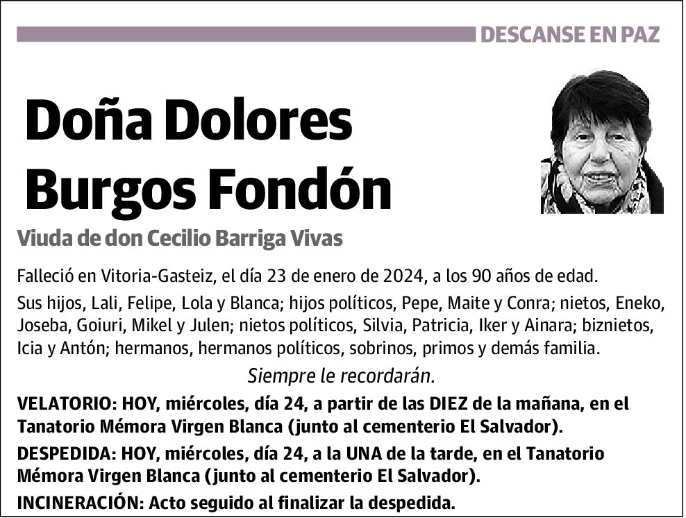 Dolores Burgos Fondón