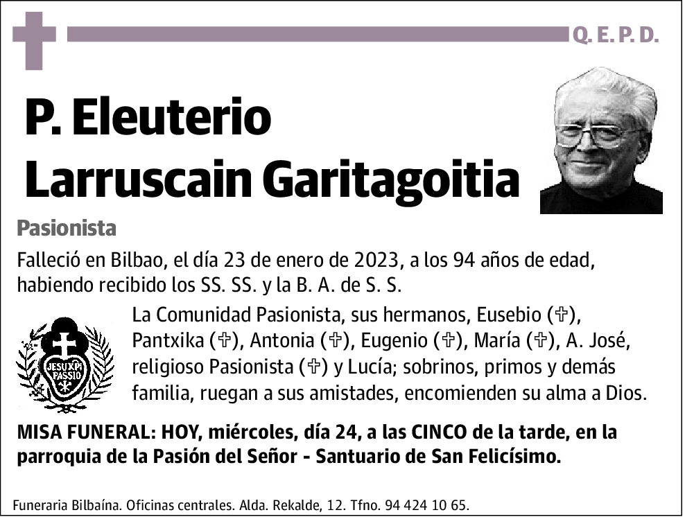 P. Eleuterio Larruscain Garitagoitia