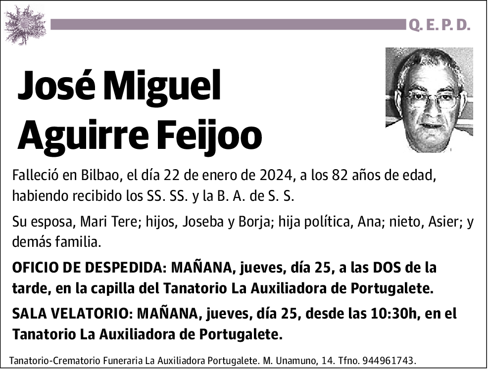 Jose Miguel Aguirre Feijoo