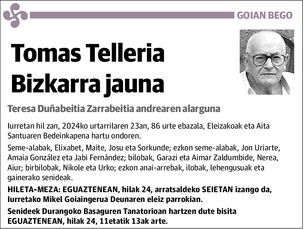 Tomas Telleria Bizkarra