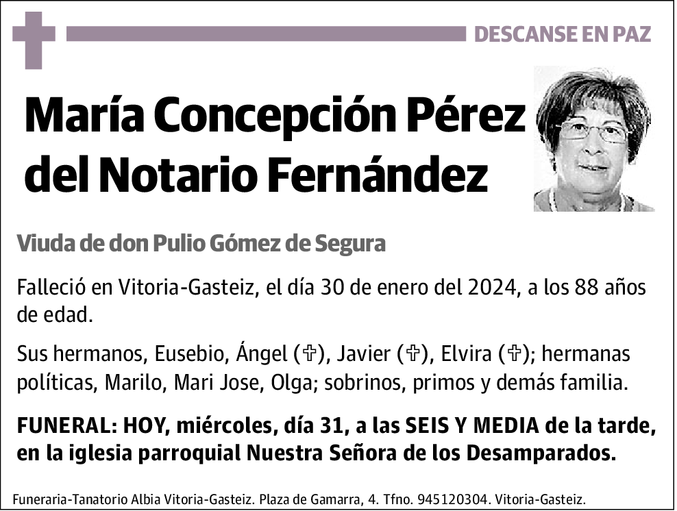 María Concepción Pérez del Notario Fernández