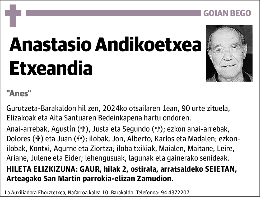 Anastasio Andikoetxea Etxeandia