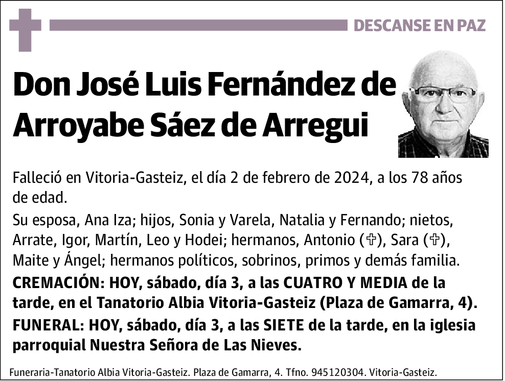 José Luis Fernández de Arroyabe Sáez de Arregui
