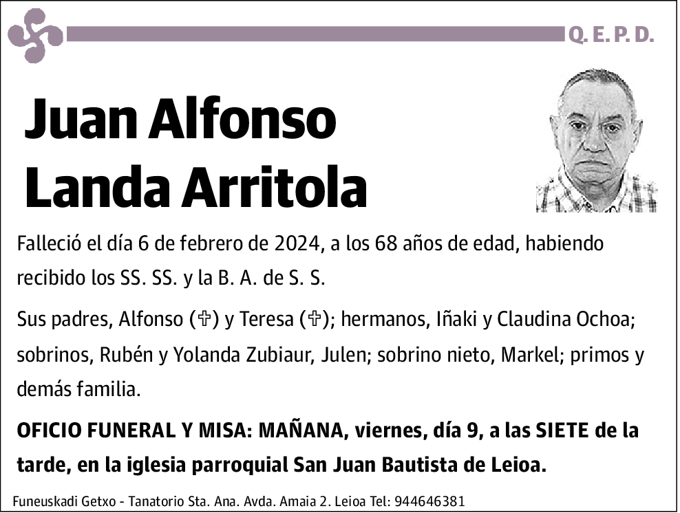 Juan Alfonso Landa Arritola