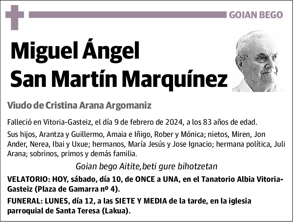 Miguel Ángel San Martín Marquínez