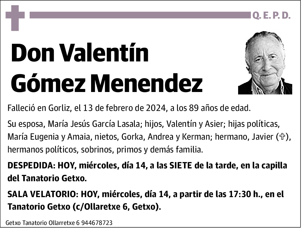 Valentín Gómez Menendez