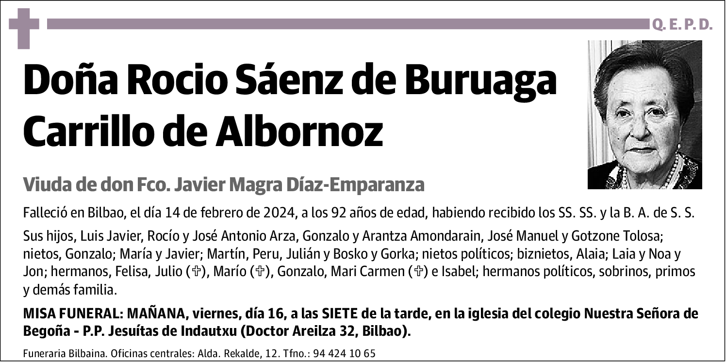 Rocio Sáenz de Buruaga Carrillo de Albornoz