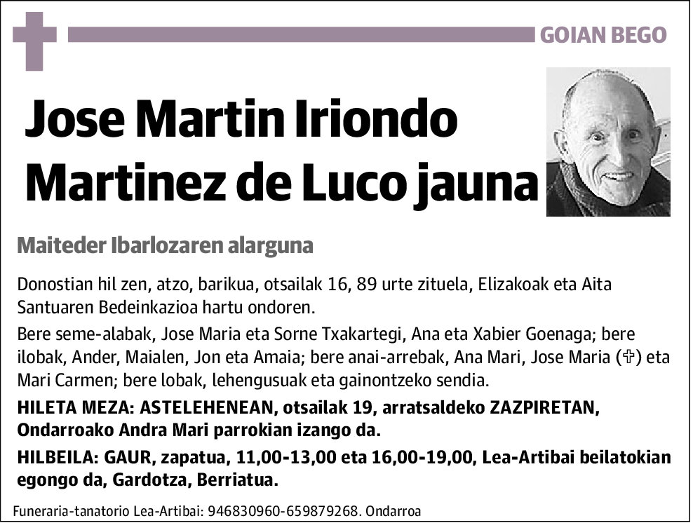 Jose Martin Iriondo Martinez de Luco