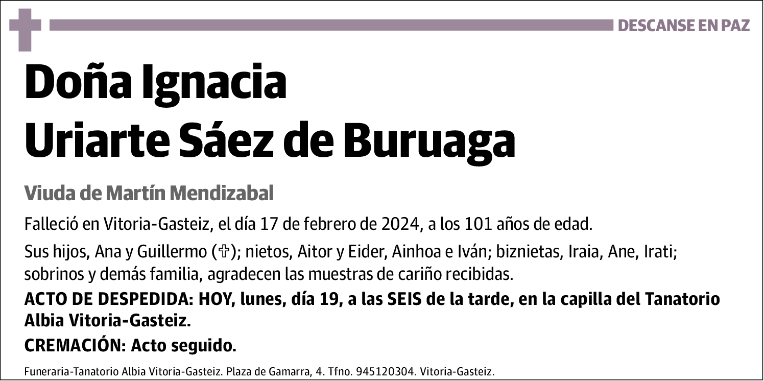 Ignacia Uriarte Sáez de Buruaga