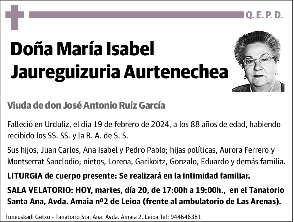 María Isabel Jaureguizuria Aurtenechea