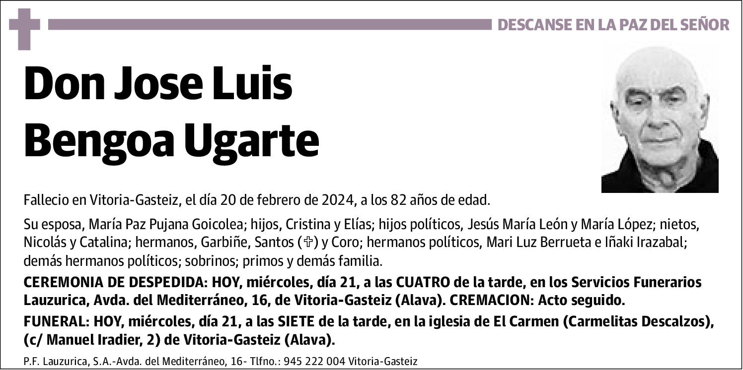 Jose Luis Bengoa Ugarte