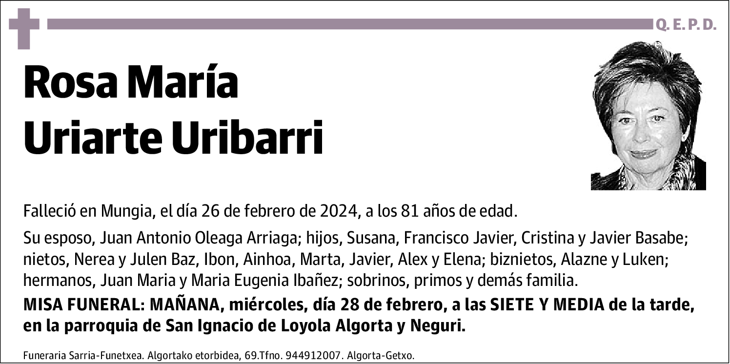 Rosa María Uriarte Uribarri