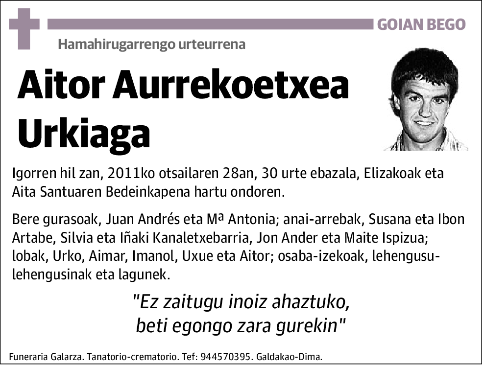 Aitor Aurrekoetxea Urkiaga