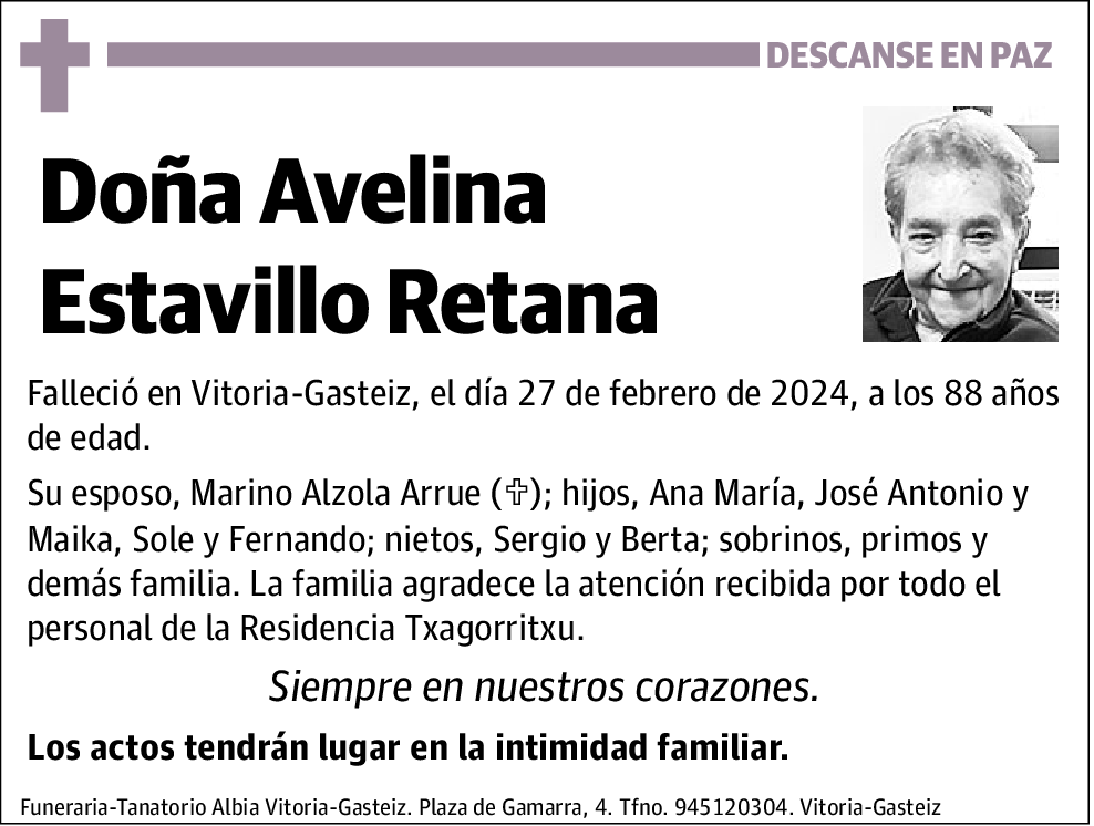 Avelina Estavillo Retana
