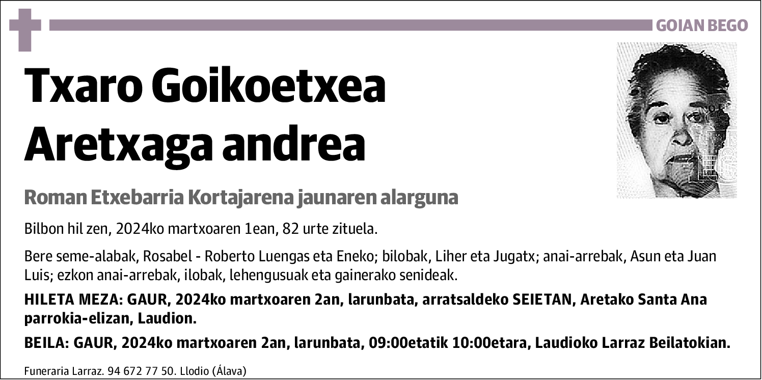 Txaro Goikoetxea Aretxaga