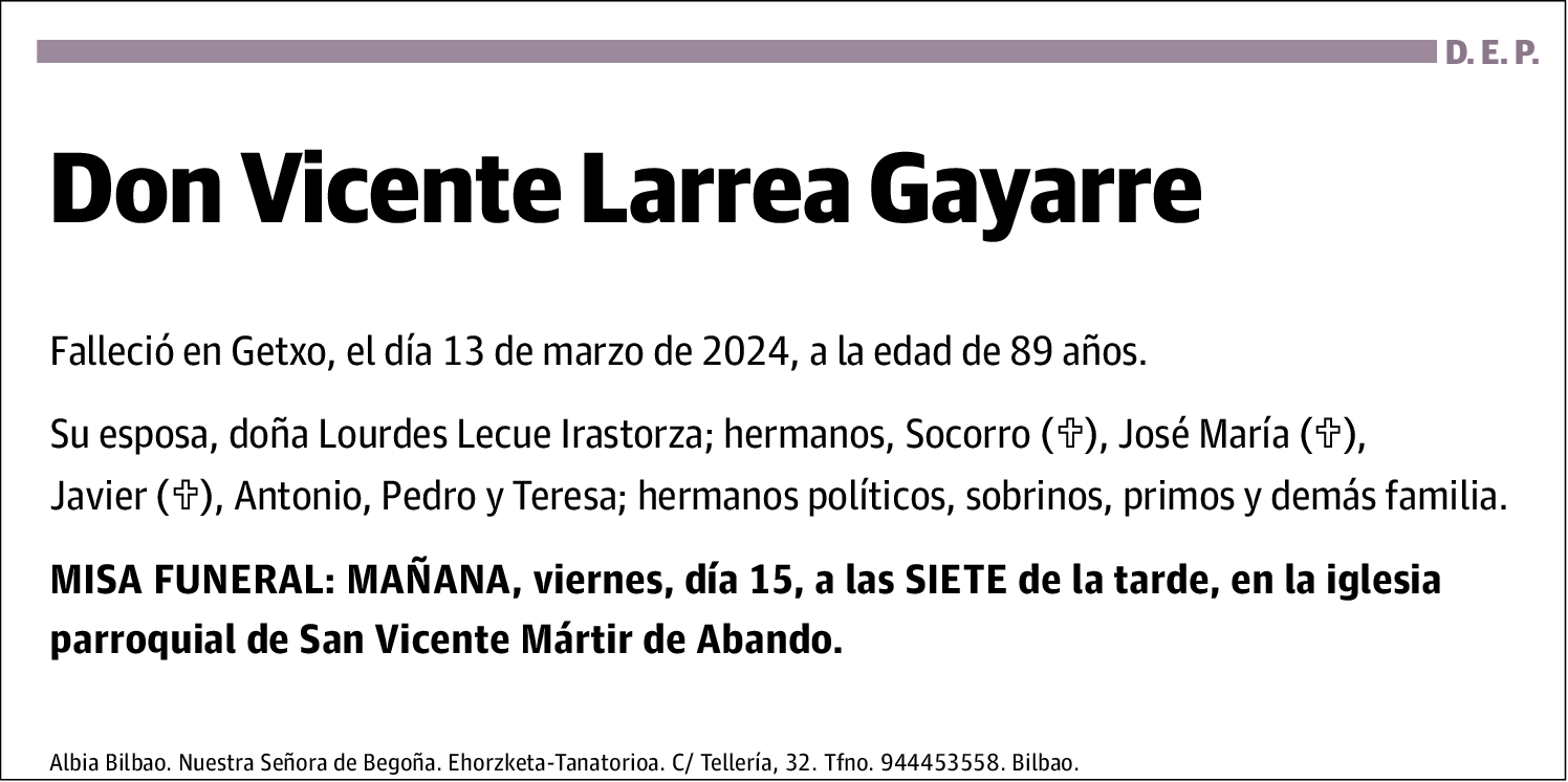 Vicente Larrea Gayarre