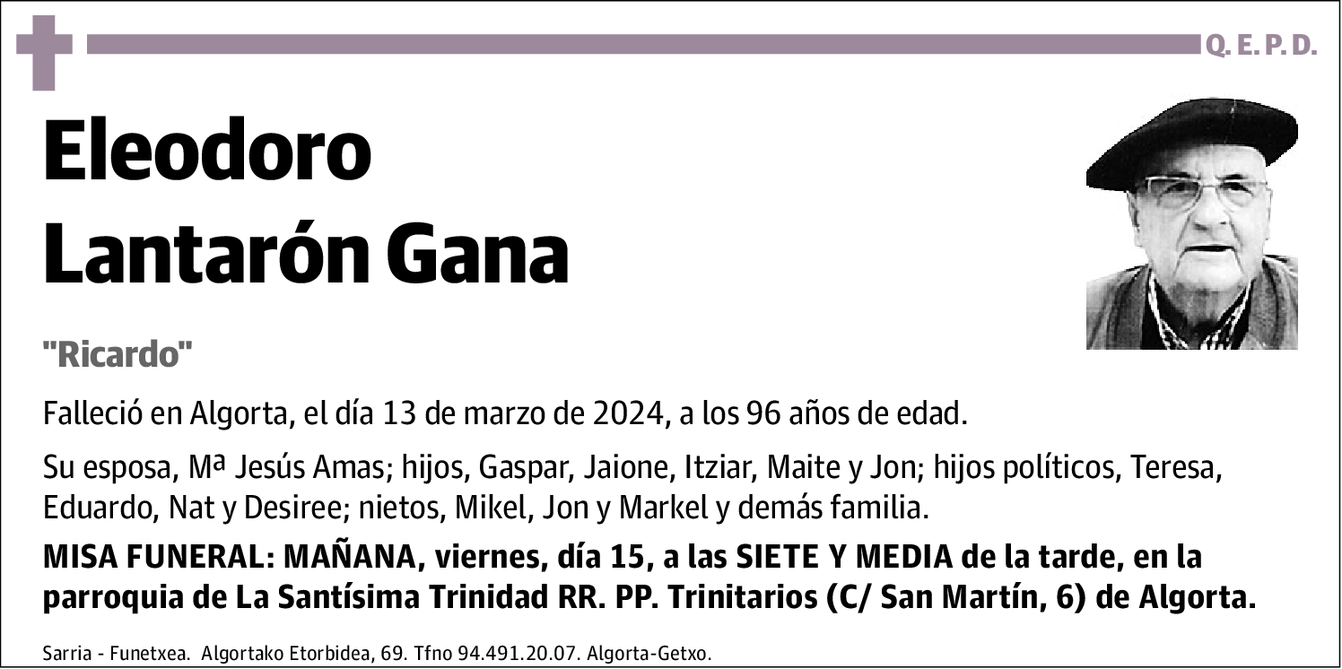 Eleodoro Lantarón Gana
