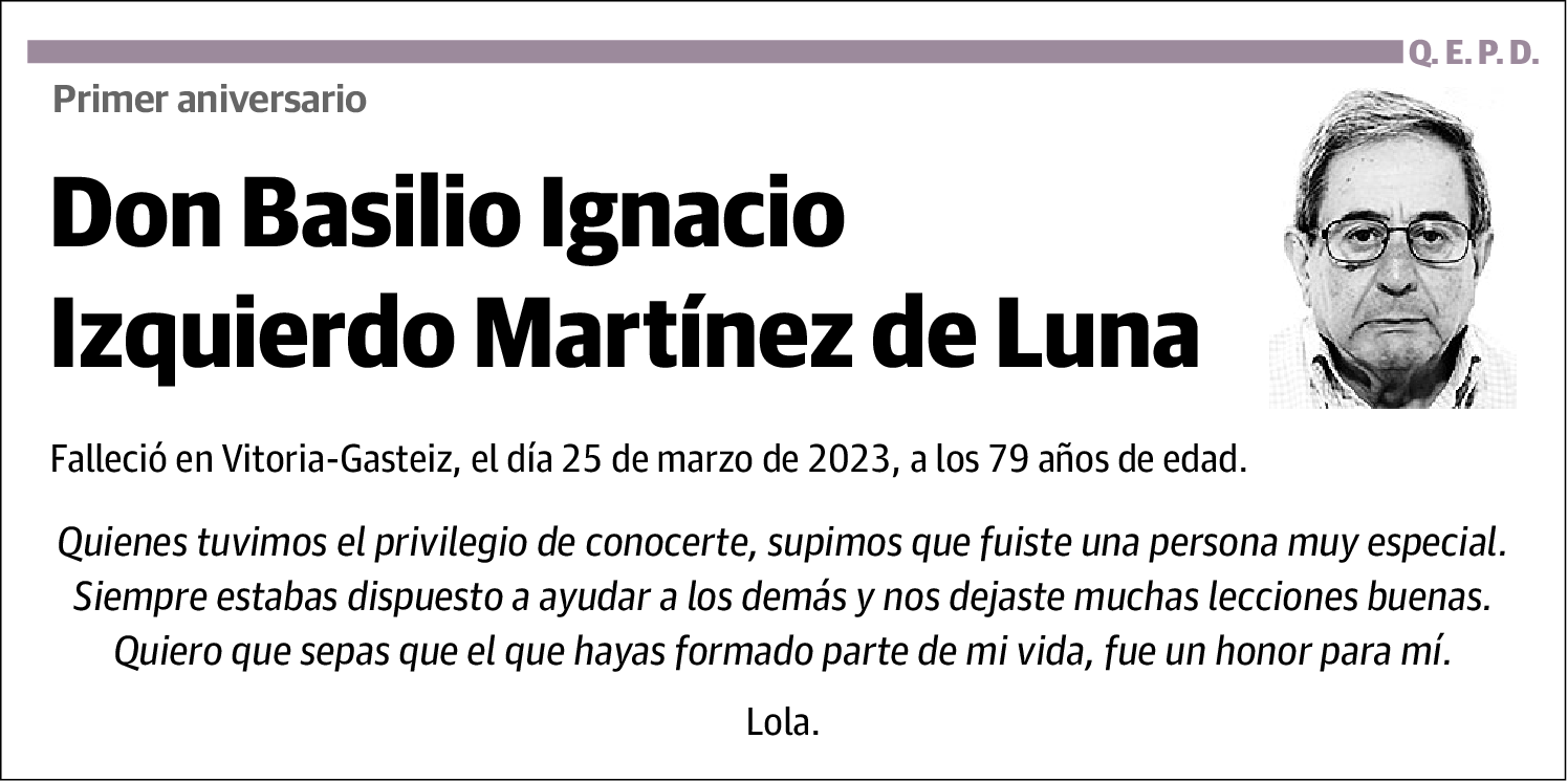 Basilio Ignacio Izquierdo Martínez de Luna