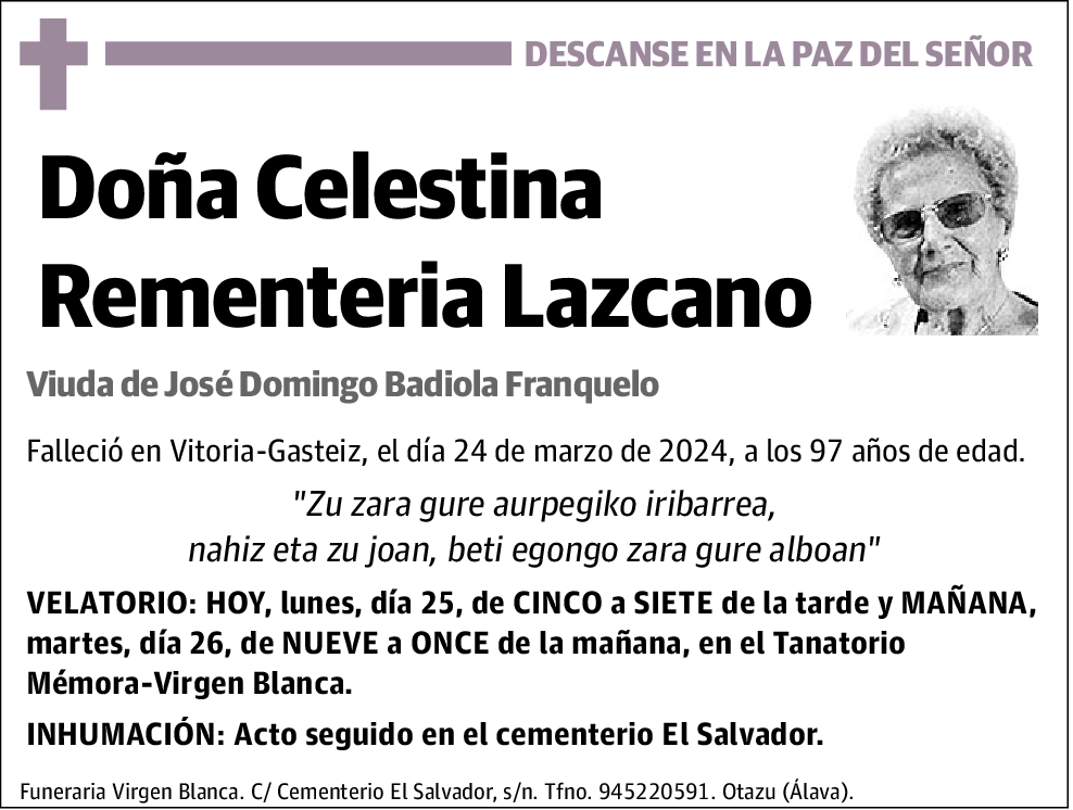Celestina Rementeria Lazcano