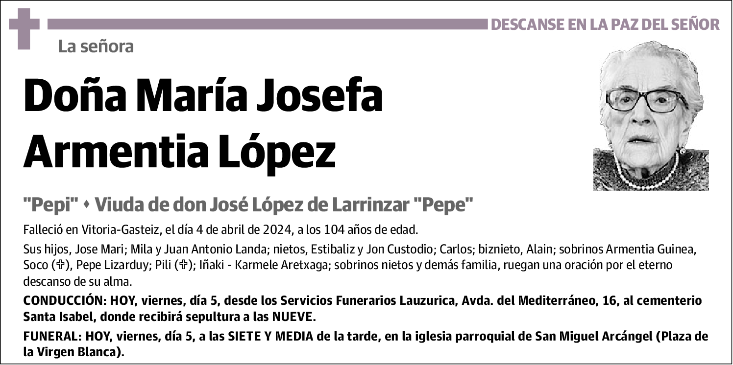 María Josefa Armentia López