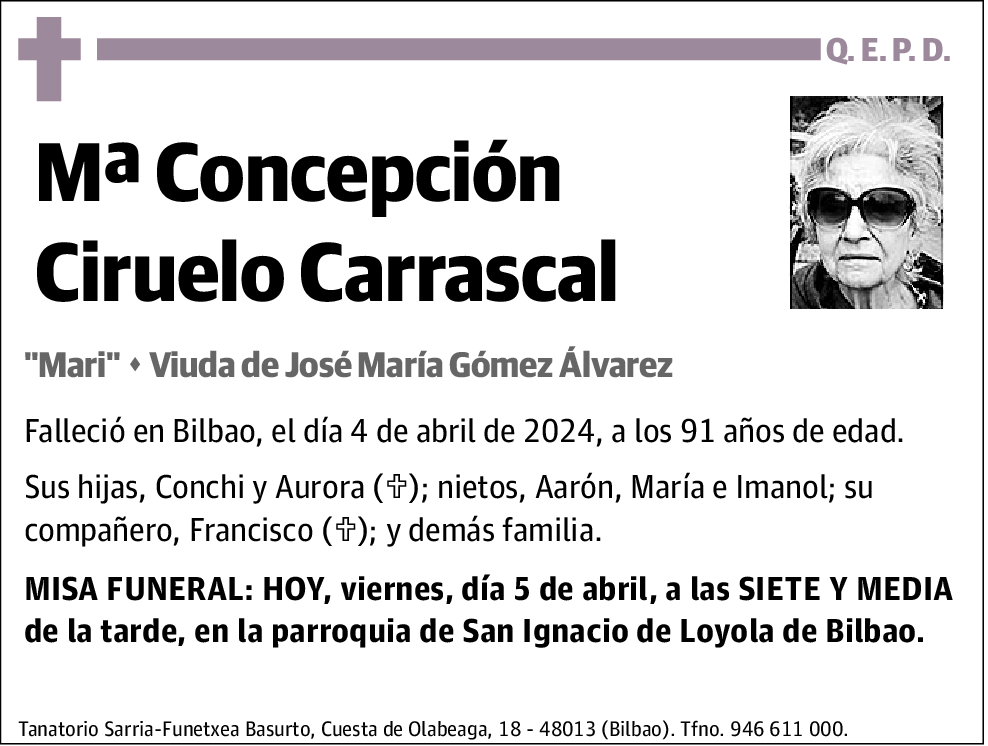Mª Concepción Ciruelo Carrascal
