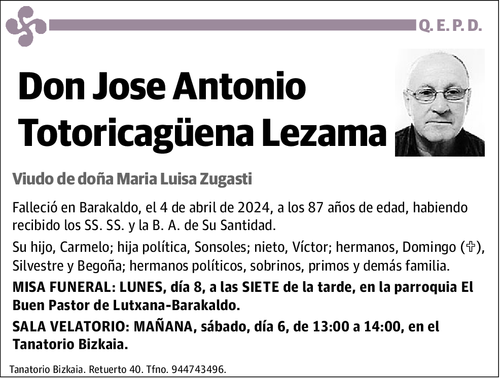 Jose Antonio Totoricagüena Lezama