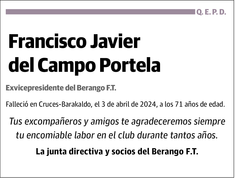 Francisco Javier del Campo Portela