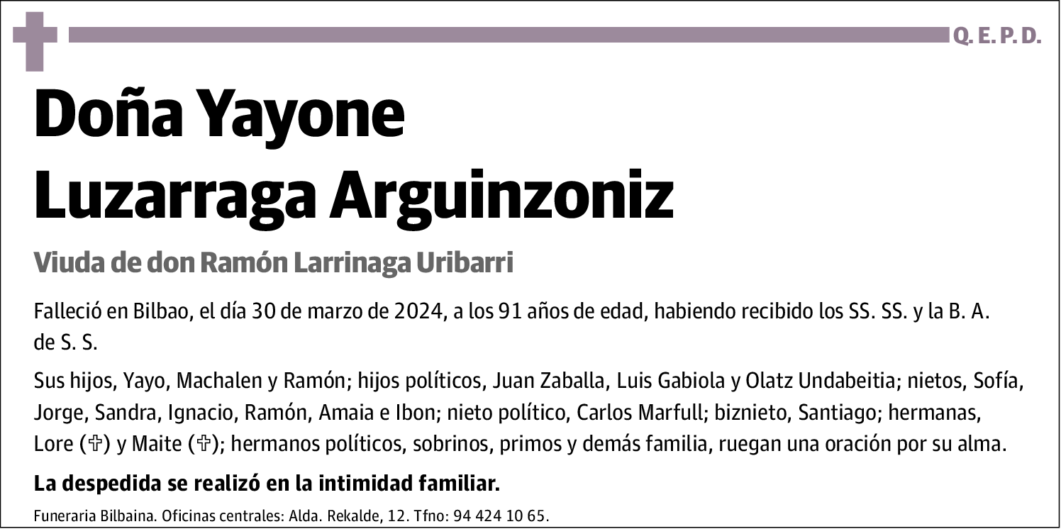 Yayone Luzarraga Arguinzoniz