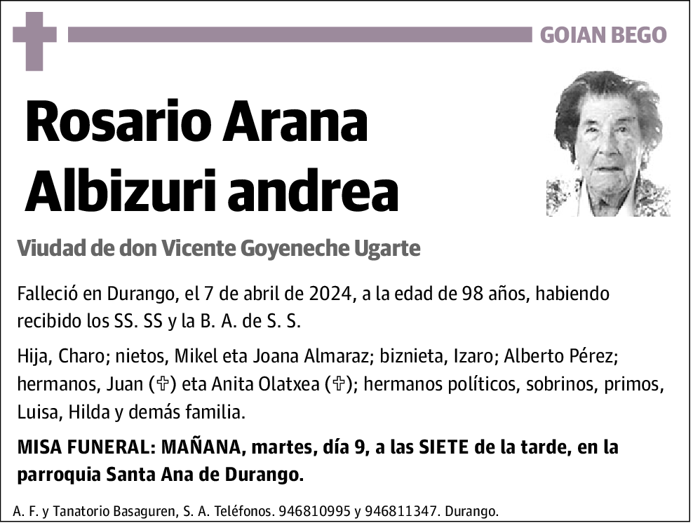 Rosario Arana Albizurui