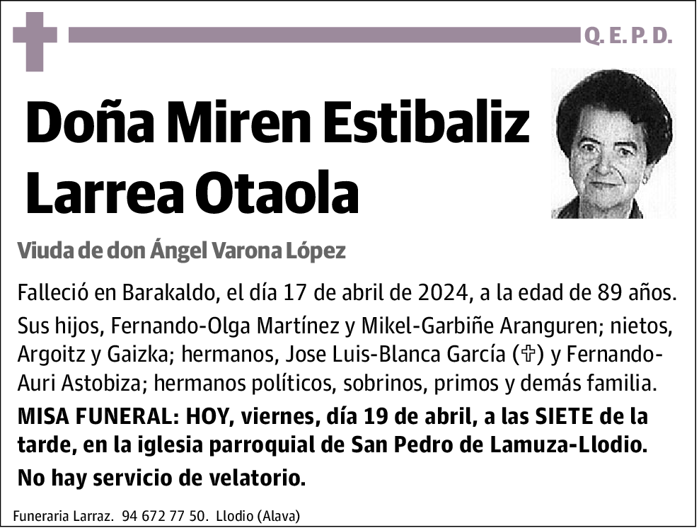 Miren Estibaliz Larrea Otaola