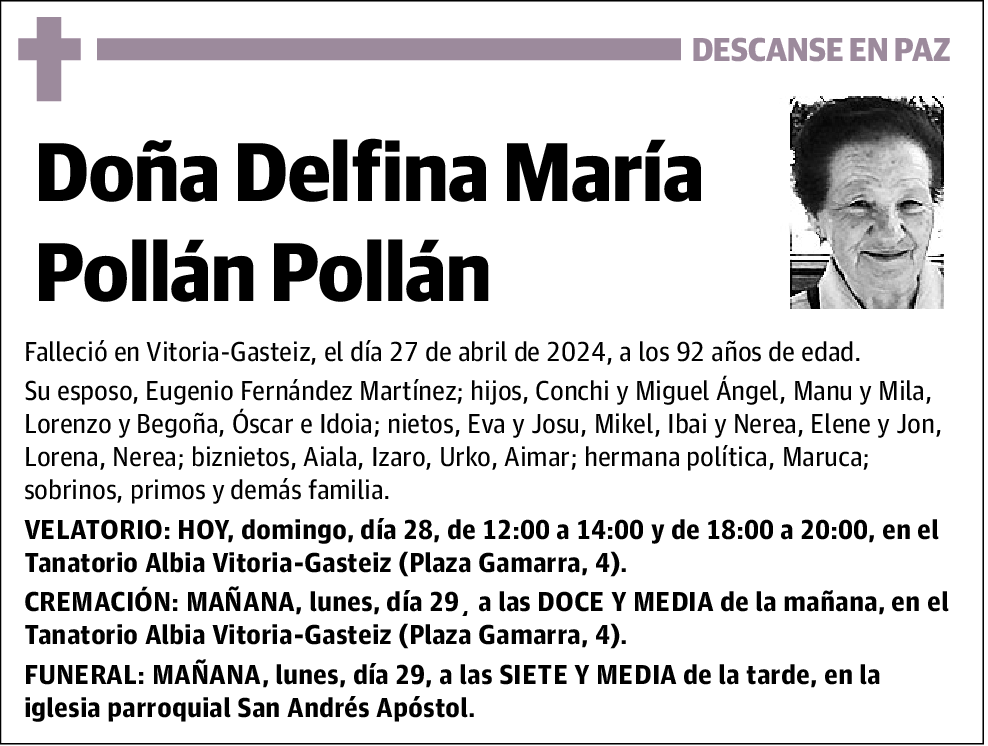 Delfina María Pollán Pollán