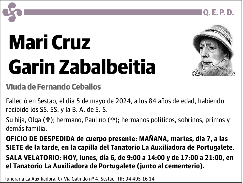 Mari Cruz Garin Zabalbeitia