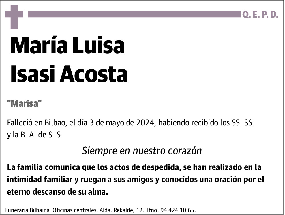 Maria Luisa Isasi Acosta