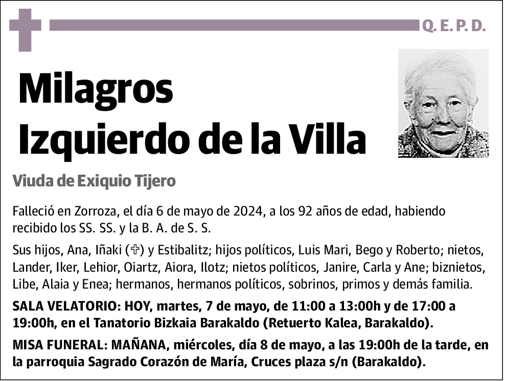 Milagros Izquierdo de la Villa