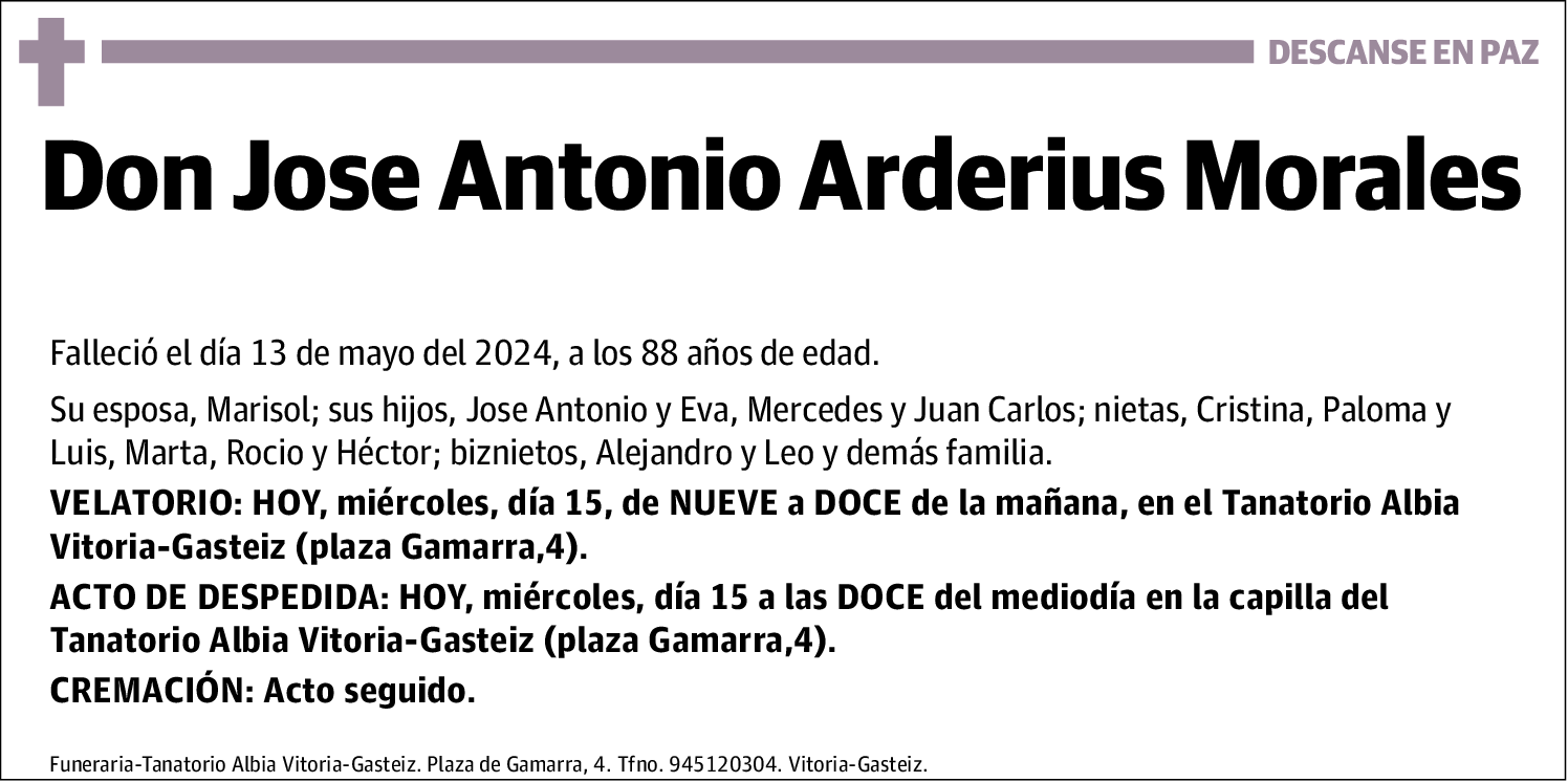 Jose Antonio Arderius Morales