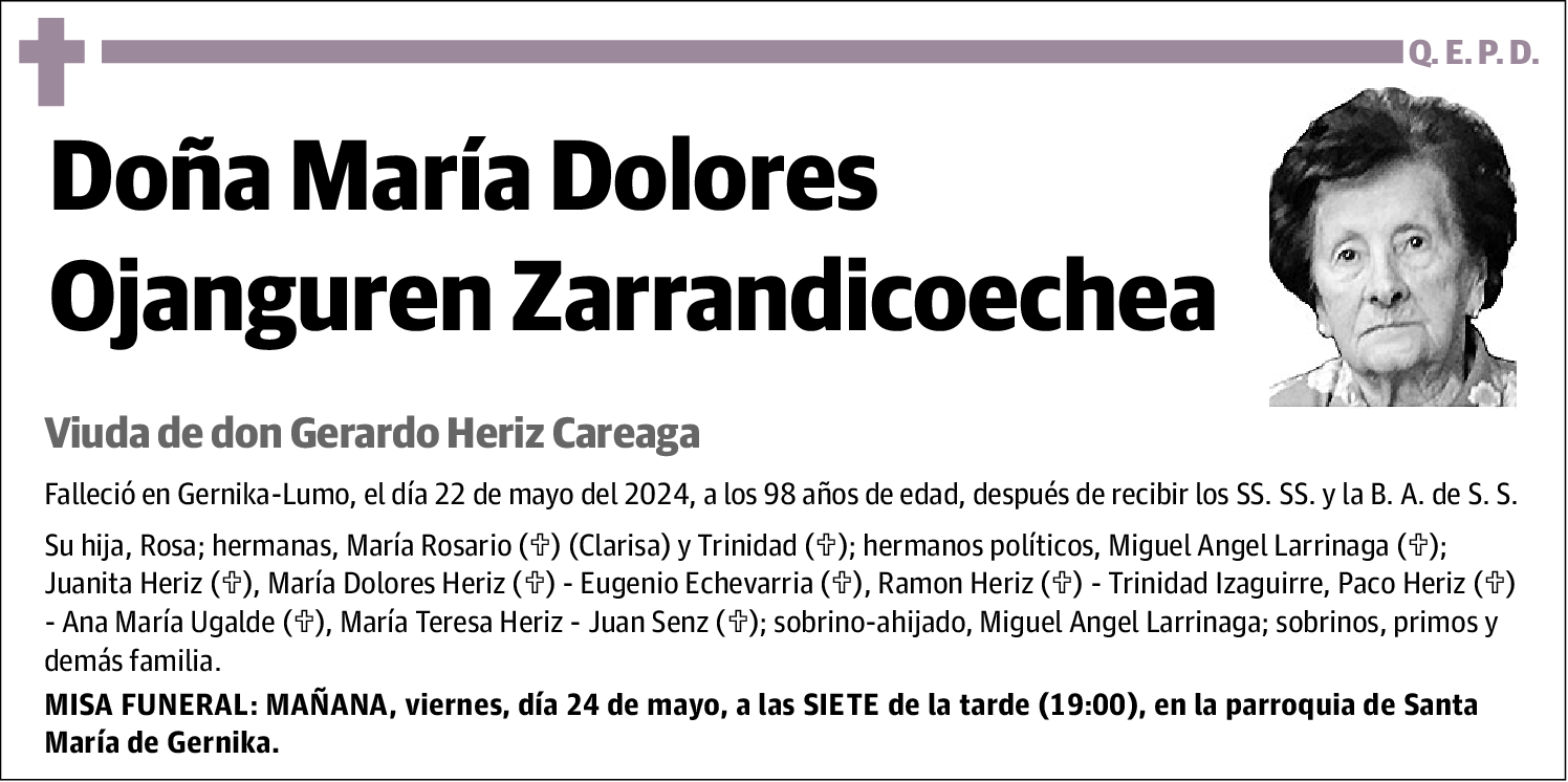 María Dolores Ojanguren Zarrandicoechea