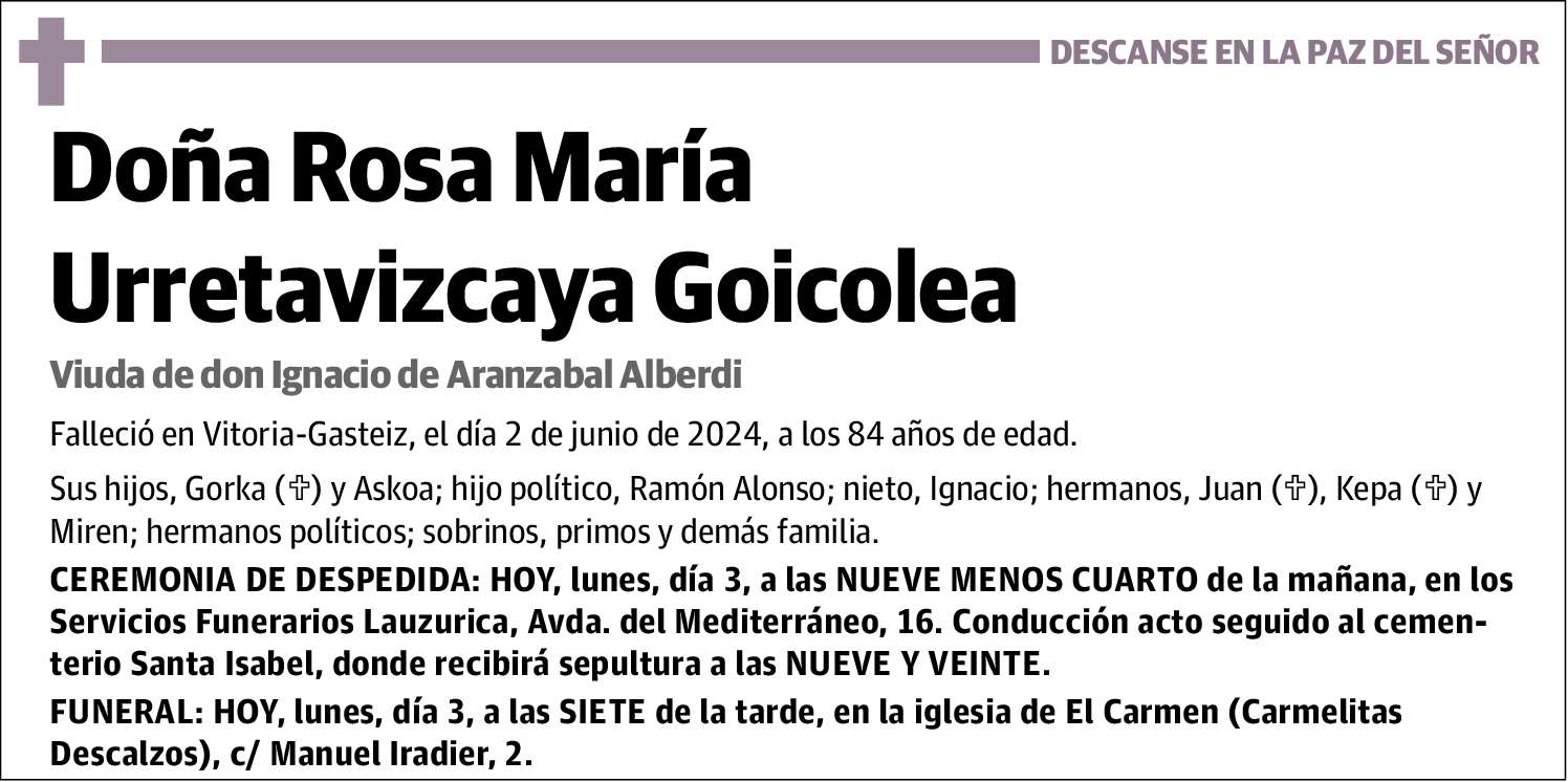 Rosa María Urretavizcaya Goicolea