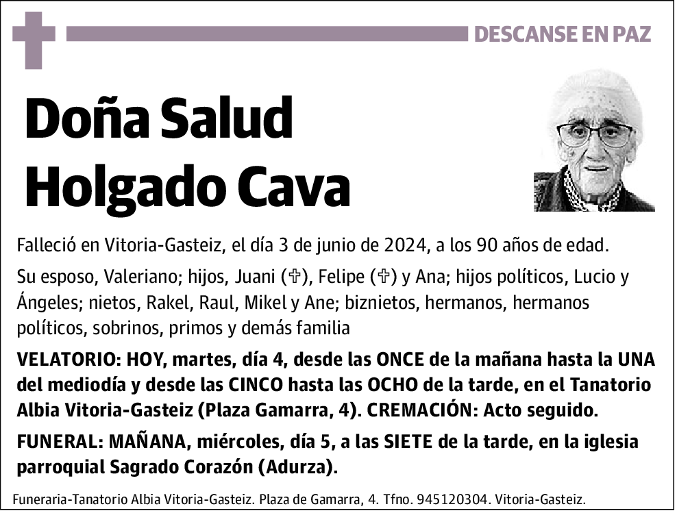 Salud Holgado Cava