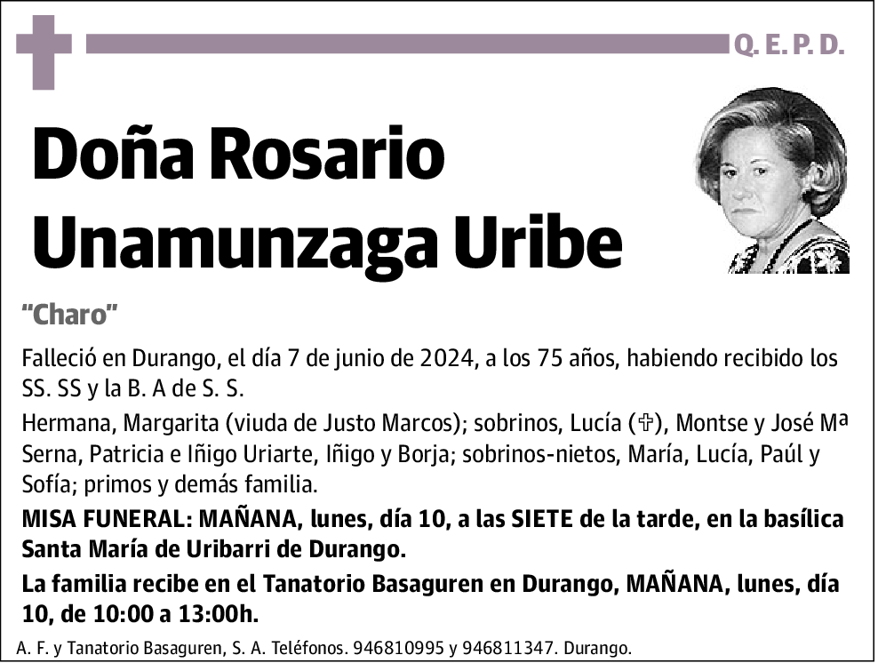 Rosario Unamunzaga Uribe