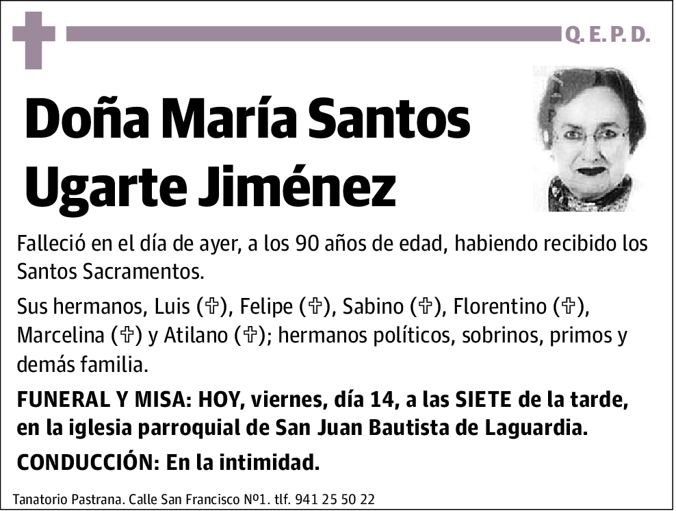 María Santos Ugarte Jiménez
