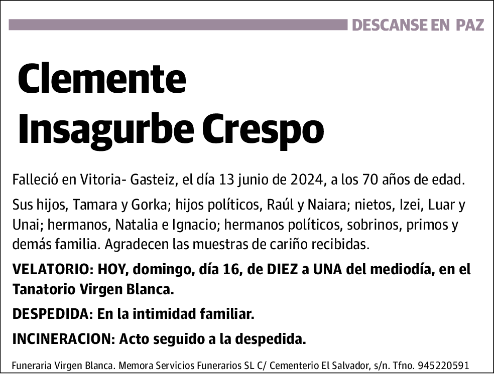 Clemente Insagurbe Crespo