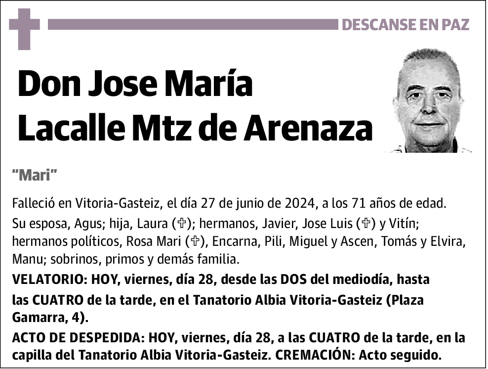 Jose M Lacalle Mtz de Arenaza