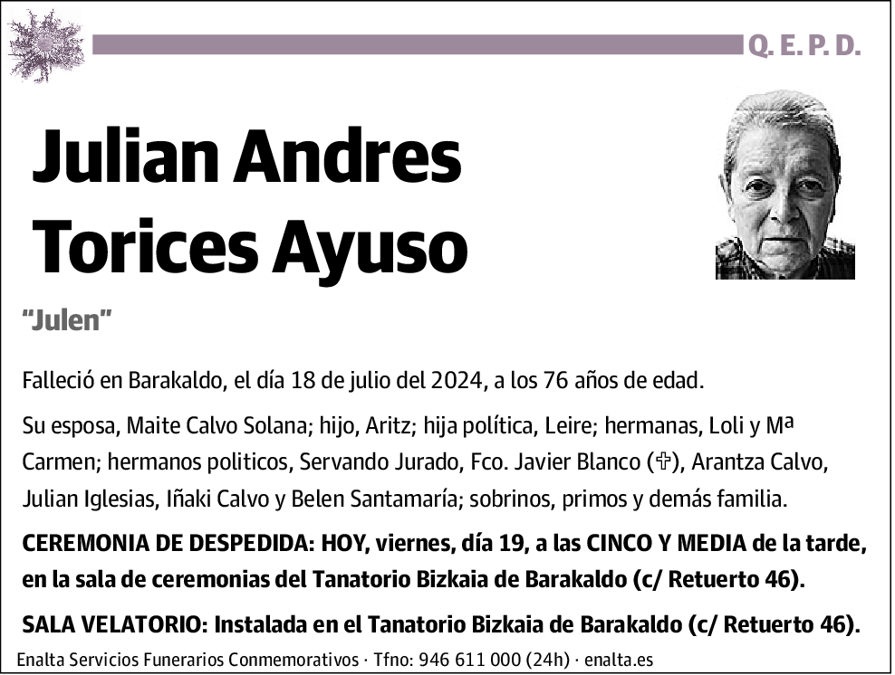 Julian Andrés Torices Ayuso